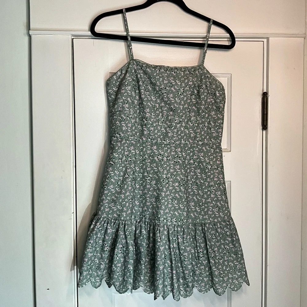 Altar'd State Green Floral Eyelet Dress - Picture 1 of 10